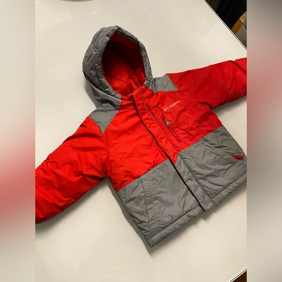 Columbia Kids Red and Gray Puffer Jacket - Picture 3 of 8